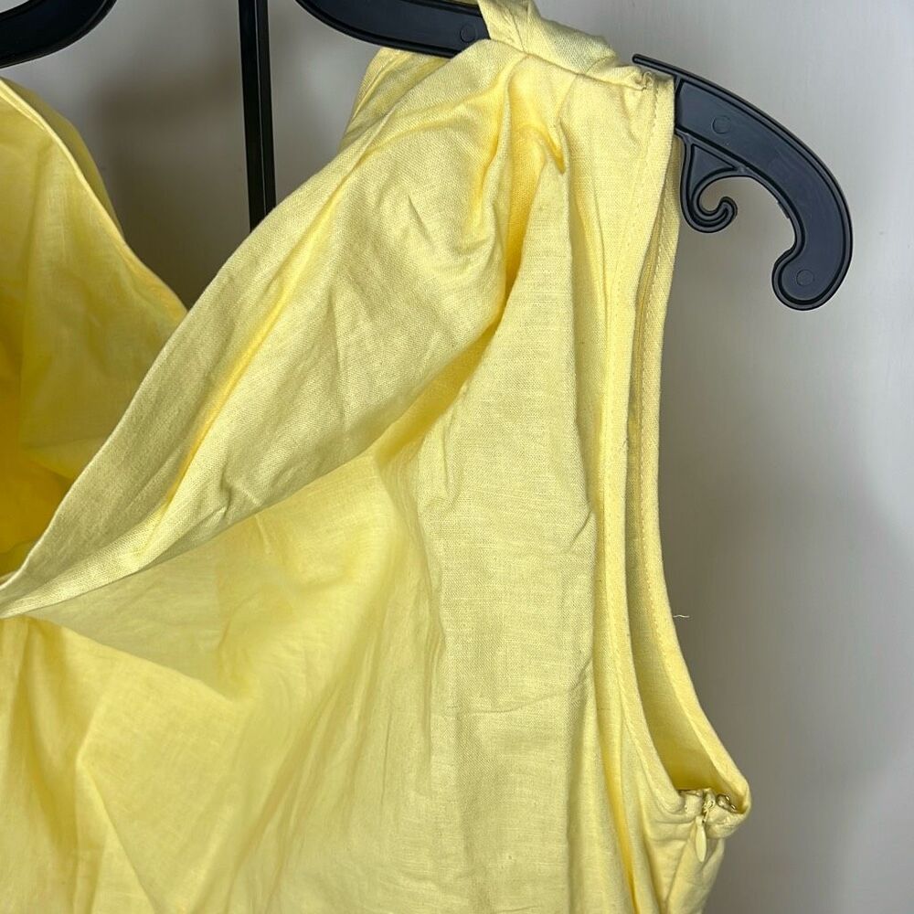 Petal & Pup CHRISSY LINEN MINI DRESS - BUTTER Yellow Nwot Size Large - Picture 2 of 5